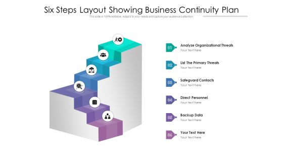 Six Steps Layout Showing Business Continuity Plan Ppt PowerPoint Presentation Infographic Template File Formats PDF Six Steps Layout Showing Business Continuity Plan Ppt PowerPoint Presentation Infographic Template File Formats PDF