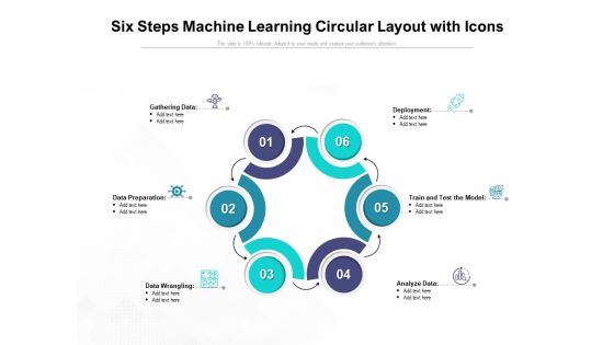 Six Steps Machine Learning Circular Layout With Icons Ppt PowerPoint Presentation Pictures Icons PDF Six Steps Machine Learning Circular Layout With Icons Ppt PowerPoint Presentation Pictures Icons PDF