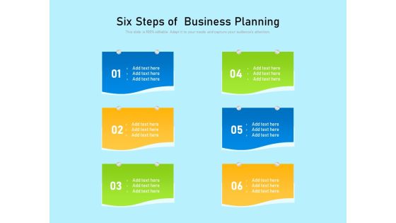 Six Steps Of Business Planning Ppt PowerPoint Presentation Gallery Master Slide PDF