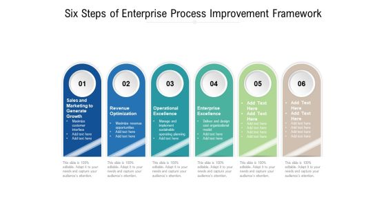 Six Steps Of Enterprise Process Improvement Framework Ppt PowerPoint Presentation File Background Image PDF Six Steps Of Enterprise Process Improvement Framework Ppt PowerPoint Presentation File Background Image PDF