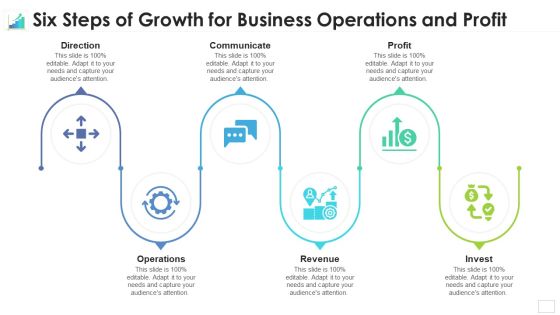 Six Steps Of Growth For Business Operations And Profit Infographics PDF