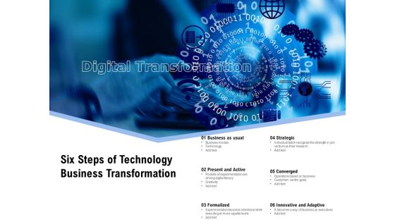 Six Steps Of Technology Business Transformation Ppt PowerPoint Presentation Gallery Guidelines PDF Six Steps Of Technology Business Transformation Ppt PowerPoint Presentation Gallery Guidelines PDF