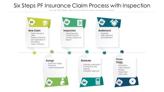 Six Steps PF Insurance Claim Process With Inspection Ppt Model Introduction PDF Six Steps PF Insurance Claim Process With Inspection Ppt Model Introduction PDF