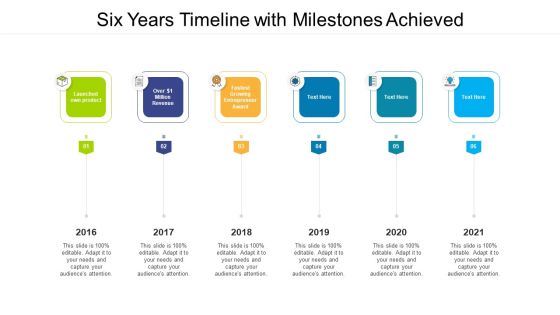 Six Years Timeline With Milestones Achieved Ppt PowerPoint Presentation Gallery Graphics Design PDF Six Years Timeline With Milestones Achieved Ppt PowerPoint Presentation Gallery Graphics Design PDF