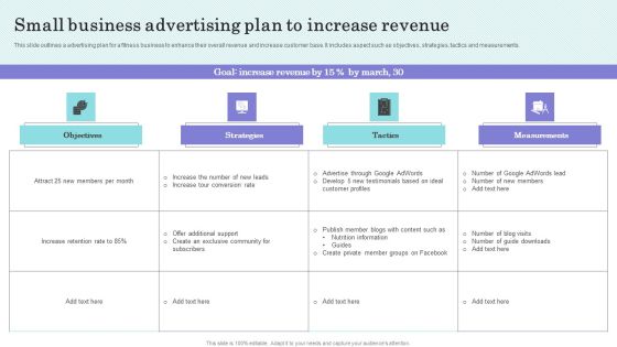 Small Business Advertising Plan To Increase Revenue Structure PDF Small Business Advertising Plan To Increase Revenue Structure PDF