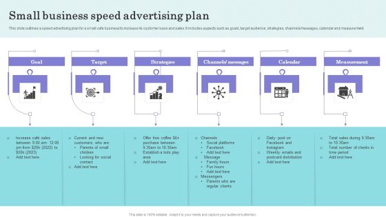 Small Business Speed Advertising Plan Infographics PDF Small Business Speed Advertising Plan Infographics PDF