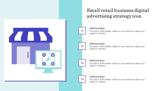 Small Retail Business Digital Advertising Strategy Icon Elements PDF Small Retail Business Digital Advertising Strategy Icon Elements PDF