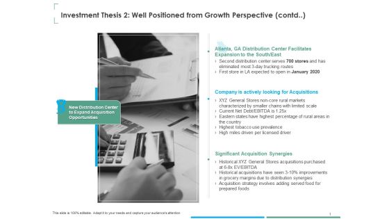 Small Retail Business Investment Thesis 2 Well Positioned From Growth Perspective Contd Icons PDF