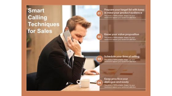 Smart Calling Techniques For Sales Ppt PowerPoint Presentation Layouts Layouts PDF Smart Calling Techniques For Sales Ppt PowerPoint Presentation Layouts Layouts PDF