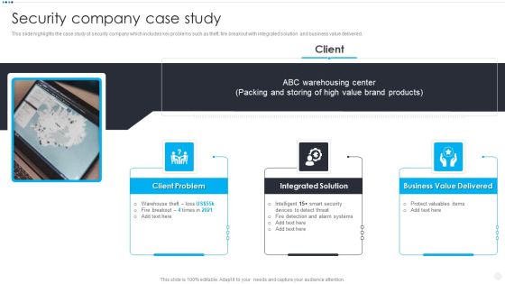 Smart Home Security Solutions Company Profile Security Company Case Study Brochure PDF