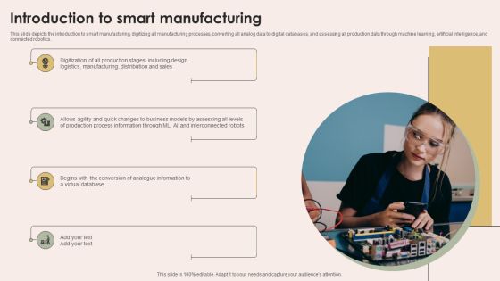 Smart Manufacturing With Iot Introduction To Smart Manufacturing Summary PDF