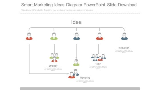Smart Marketing Ideas Diagram Powerpoint Slide Download