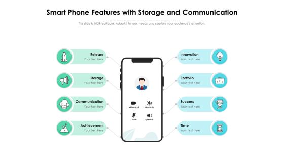 Smart Phone Features With Storage And Communication Ppt PowerPoint Presentation Pictures Deck PDF Smart Phone Features With Storage And Communication Ppt PowerPoint Presentation Pictures Deck PDF