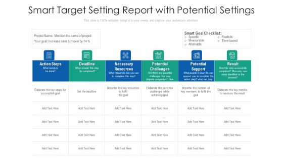 Smart Target Setting Report With Potential Settings Ppt PowerPoint Presentation File Maker PDF Smart Target Setting Report With Potential Settings Ppt PowerPoint Presentation File Maker PDF
