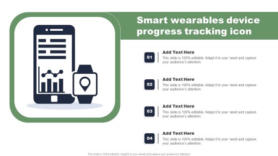 Smart Wearables Device Progress Tracking Icon Infographics PDF Smart Wearables Device Progress Tracking Icon Infographics PDF