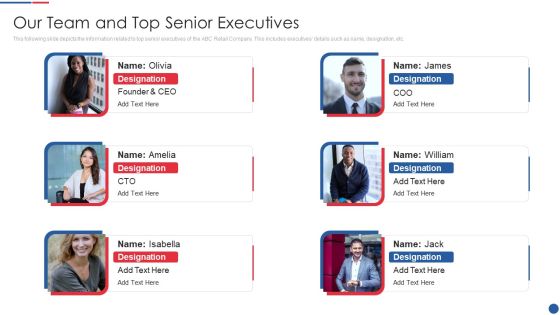 Smartwatch Firm Investment Pitch Deck Our Team And Top Senior Executives Microsoft PDF Smartwatch Firm Investment Pitch Deck Our Team And Top Senior Executives Microsoft PDF