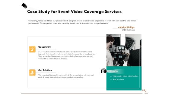 Social Gathering Movie Making Case Study For Event Video Coverage Services Ppt Pictures Slideshow PDF Social Gathering Movie Making Case Study For Event Video Coverage Services Ppt Pictures Slideshow PDF