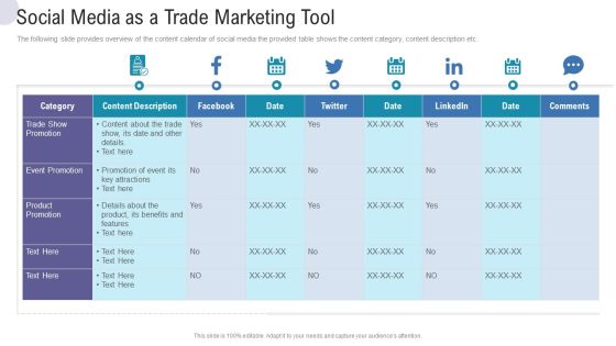 Social Media As A Trade Marketing Tool Commercial Activities Marketing Tools Infographics PDF Social Media As A Trade Marketing Tool Commercial Activities Marketing Tools Infographics PDF