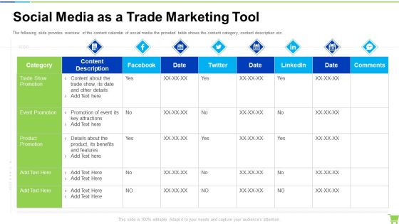 Social Media As A Trade Marketing Tool Portrait PDF Social Media As A Trade Marketing Tool Portrait PDF