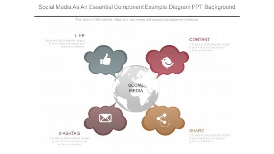 Social Media As An Essential Component Example Diagram Ppt Background Social Media As An Essential Component Example Diagram Ppt Background