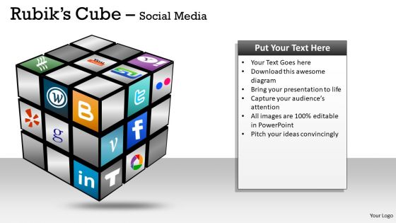 Social Media Components Rubiks Cube PowerPoint Slides And Ppt Diagram Templates Social Media Components Rubiks Cube PowerPoint Slides And Ppt Diagram Templates