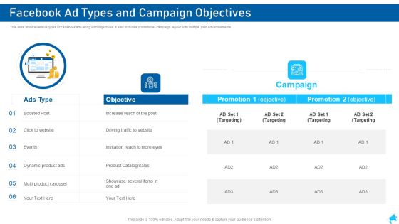 Social Media Marketing Facebook Ad Types And Campaign Objectives Introduction PDF Social Media Marketing Facebook Ad Types And Campaign Objectives Introduction PDF