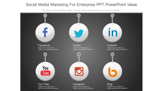 Social Media Marketing For Enterprise Ppt Powerpoint Ideas