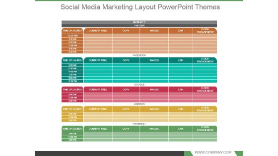 Social Media Marketing Layout Powerpoint Themes Social Media Marketing Layout Powerpoint Themes