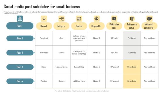 Social Media Post Scheduler For Small Business Rules PDF Social Media Post Scheduler For Small Business Rules PDF