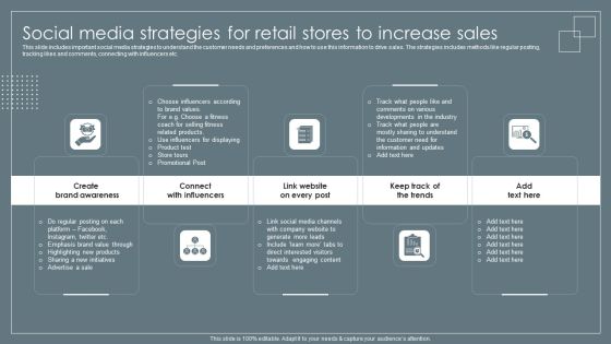 Social Media Strategies For Retail Stores To Increase Sales Retail Business Growth Marketing Techniques Pictures PDF Social Media Strategies For Retail Stores To Increase Sales Retail Business Growth Marketing Techniques Pictures PDF