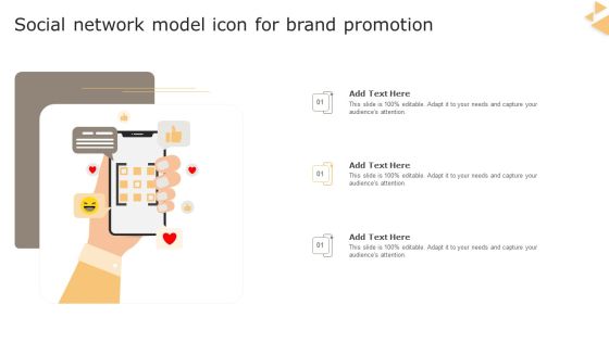 Social Network Model Icon For Brand Promotion Topics PDF Social Network Model Icon For Brand Promotion Topics PDF