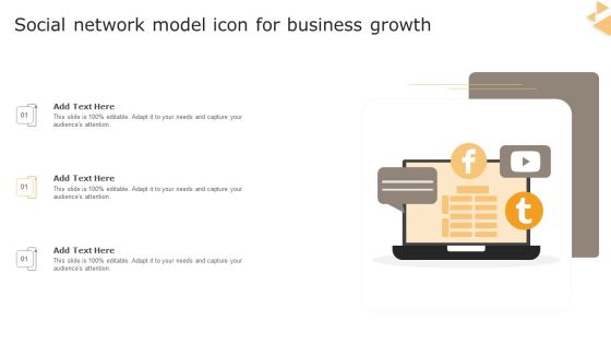 Social Network Model Icon For Business Growth Mockup PDF Social Network Model Icon For Business Growth Mockup PDF