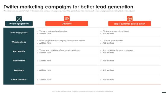 Social Networks Marketing Campaign Twitter Marketing Campaigns For Better Lead Template PDF Social Networks Marketing Campaign Twitter Marketing Campaigns For Better Lead Template PDF