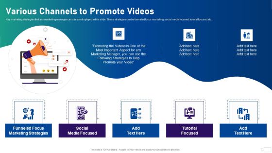 Social Video Advertising Playbook Various Channels To Promote Videos Ppt Styles Inspiration PDF Social Video Advertising Playbook Various Channels To Promote Videos Ppt Styles Inspiration PDF