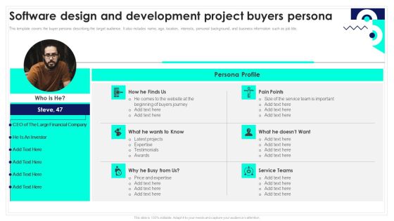 Software Design And Development Project Buyers Persona Playbook For Software Engineers Graphics PDF Software Design And Development Project Buyers Persona Playbook For Software Engineers Graphics PDF