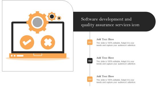Software Development And Quality Assurance Services Icon Background PDF