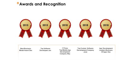 Software Development Awards And Recognition Ppt Styles Diagrams PDF