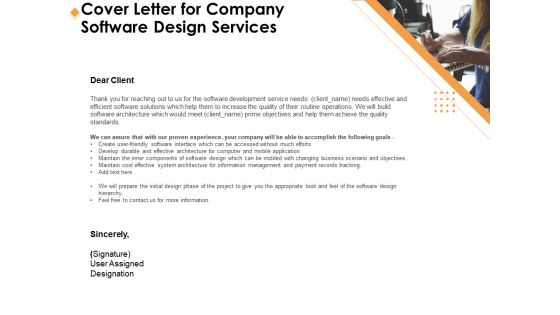 Software Development Cover Letter For Company Software Design Services Ppt Layouts Clipart Images PDF Software Development Cover Letter For Company Software Design Services Ppt Layouts Clipart Images PDF