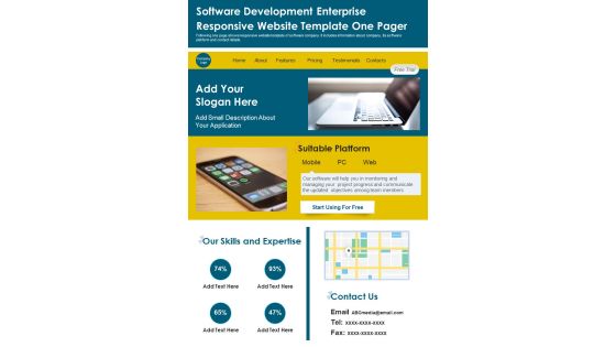 Software Development Enterprise Responsive Website Template One Pager PDF Document PPT Template Software Development Enterprise Responsive Website Template One Pager PDF Document PPT Template