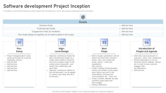 Software Development Playbook Software Development Project Inception Guidelines PDF Software Development Playbook Software Development Project Inception Guidelines PDF
