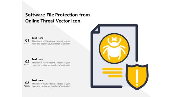 Software File Protection From Online Threat Vector Icon Ppt PowerPoint Presentation Show Visuals PDF Software File Protection From Online Threat Vector Icon Ppt PowerPoint Presentation Show Visuals PDF