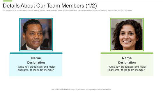 Software Investor Funding Elevator Details About Our Team Members Major Pictures PDF Software Investor Funding Elevator Details About Our Team Members Major Pictures PDF