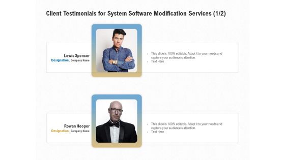 Software Maintenance Client Testimonials For System Software Modification Services Management Download PDF Software Maintenance Client Testimonials For System Software Modification Services Management Download PDF