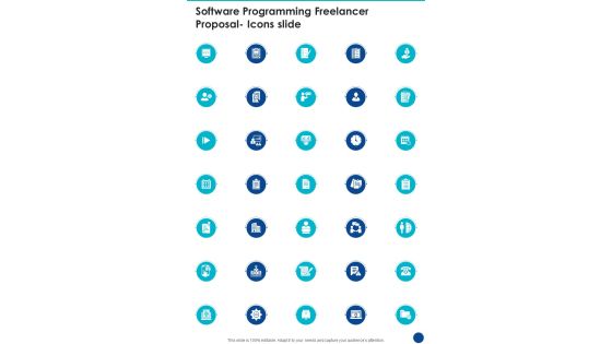 Software Programming Freelancer Proposal Icons Slide One Pager Sample Example Document Software Programming Freelancer Proposal Icons Slide One Pager Sample Example Document