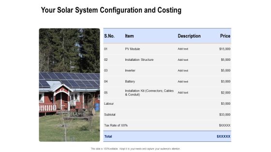Solar Panel Maintenance Your Solar System Configuration And Costing Ppt Icon Layouts PDF Solar Panel Maintenance Your Solar System Configuration And Costing Ppt Icon Layouts PDF