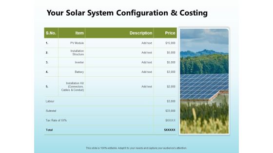 Solar Power Plant Technical Your Solar System Configuration And Costing Brochure PDF Solar Power Plant Technical Your Solar System Configuration And Costing Brochure PDF