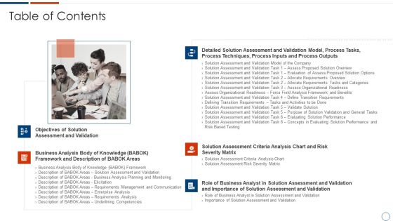 Solution Assessment And Validation To Determine Business Readiness Table Of Contents Rules PDF Solution Assessment And Validation To Determine Business Readiness Table Of Contents Rules PDF