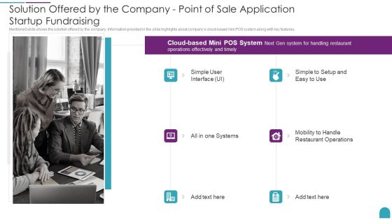 Solution Offered By The Company Point Of Sale Application Startup Fundraising Designs PDF Solution Offered By The Company Point Of Sale Application Startup Fundraising Designs PDF