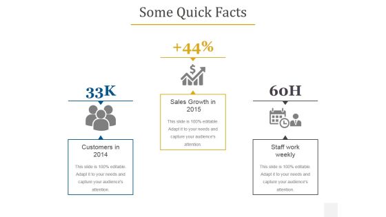 Some Quick Facts Ppt PowerPoint Presentation Layouts Icons