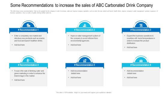 Some Recommendations To Increase The Sales Of ABC Carbonated Drink Company Background PDF